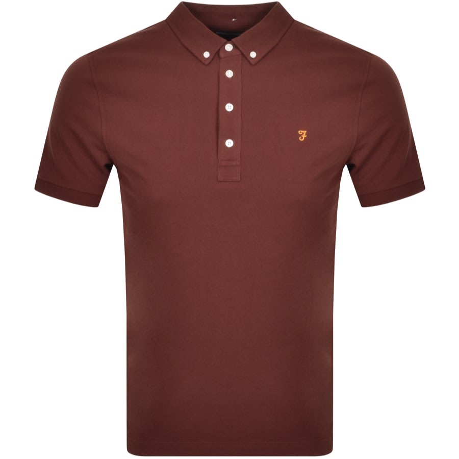 Alternative Image for ProductFarah Vintage Short Sleeve Polo T Shirt Brown1